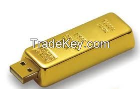 Free sample low price wholesale usb flash drive gold bar