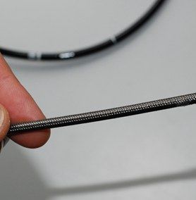 Tungsten braid insertion tube (videoscope borescope)