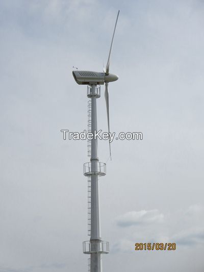 YANENG 60KW wind turbine, large wind generator for wind power plant, 23m rotor diameter, PLC CONTROL 