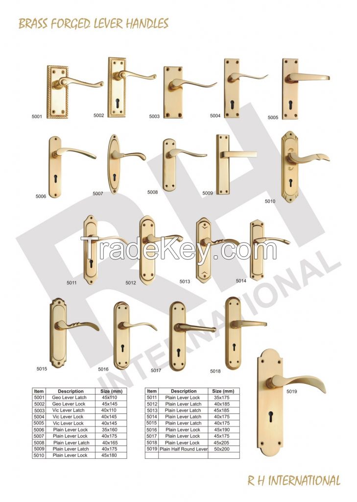 Brass Casted Lever Handles