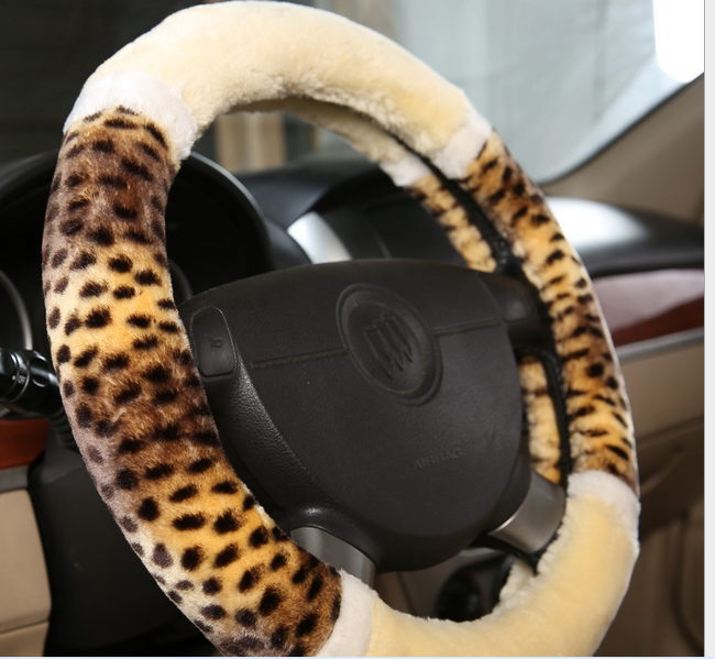 senior wool-like car steering wheel cover/2014 hot sale car interior accessories