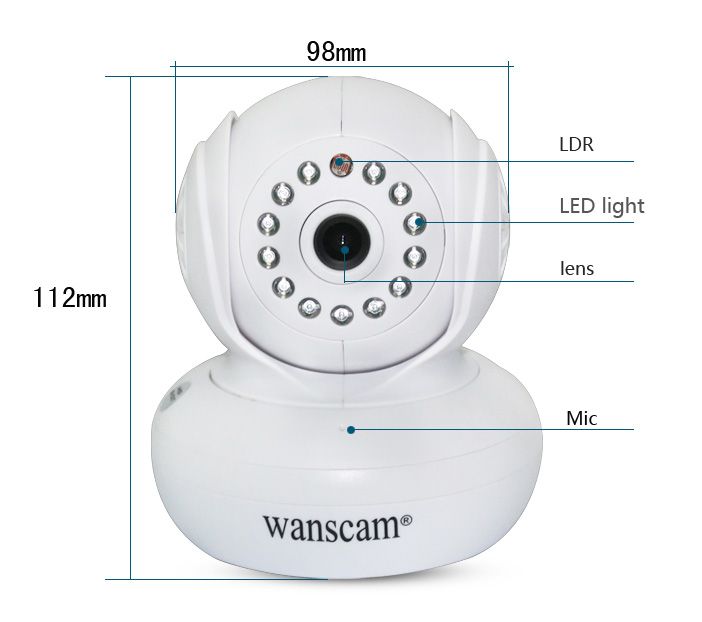 Wanscam JW0005 SD Card Motion detection two-way audio Camera