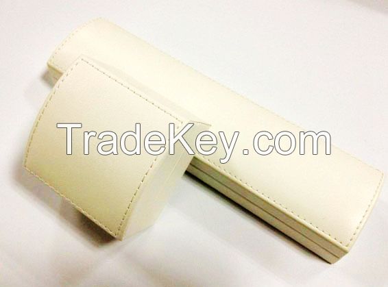 White Color Beautiful Jewelry Leather Box
