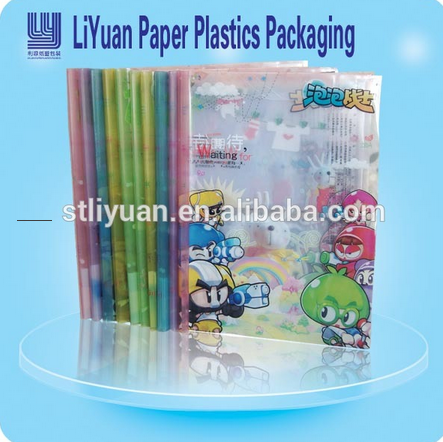 Clear plastic book cover for packaging