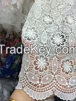 Hight Quality Embroidery Water Soluble Lace Fabric With Width 125cm