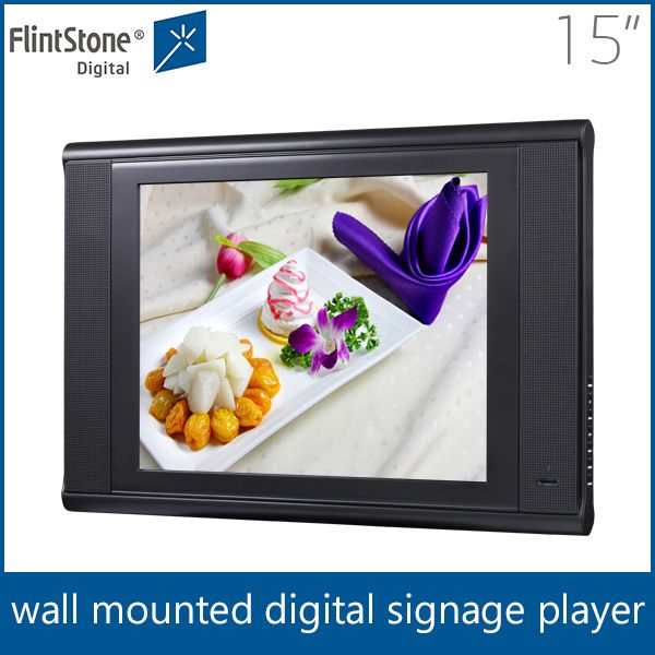 Flintstone 15 inch High Quality LCD Advertising Player Wall Mount LCD Advertising Player