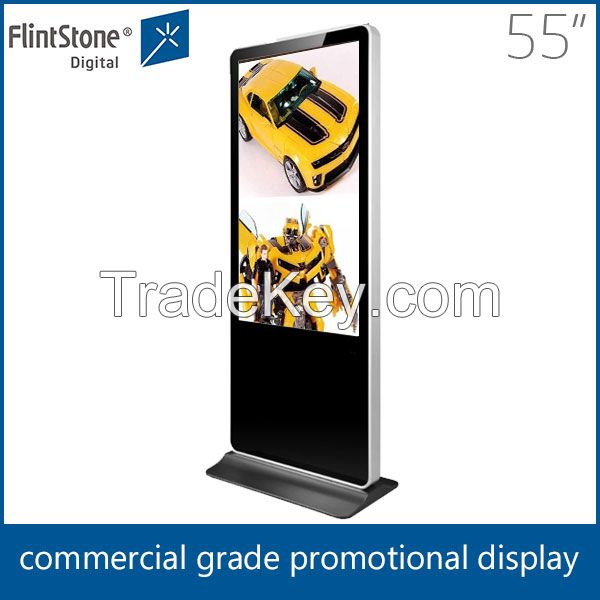Flint Stone 55 inch stand up advertisement display boards full hd media player