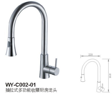 satinless steel kitchen faucet