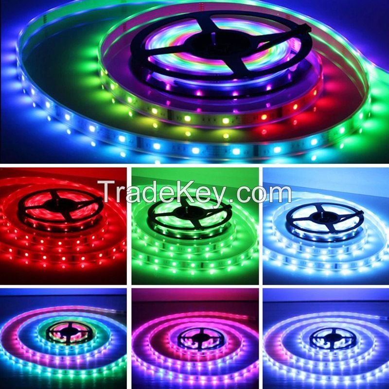 2016 hot sell Led strip with 12 v5050  not waterproof 1 m with 30beads   colorful built-in IC entertaining diversions  led strip