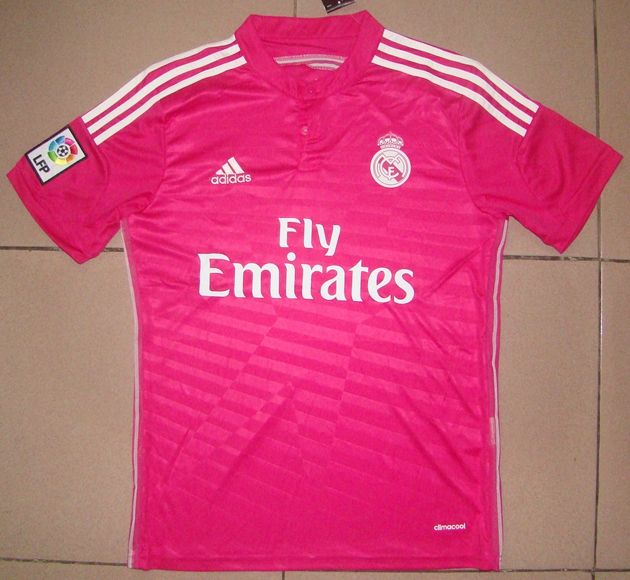 14-15 Real Madrid Away Shirt in Pink -- Thai quality ( fans version )