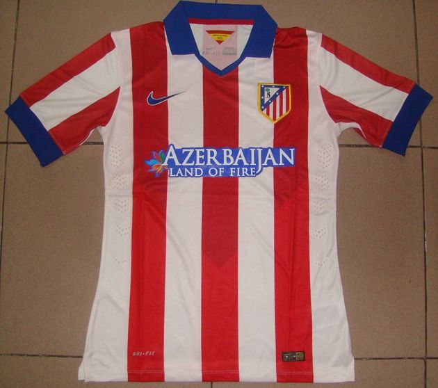14-15 Atletico de Madrid Home Shirt --- Thai quality ( player version )