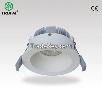 dimmable 8W LED downlight 547lm Sharp COB led recessed lights DC37V 82mm cutout 50000 Hours ceiling lamp CE ROHS approved