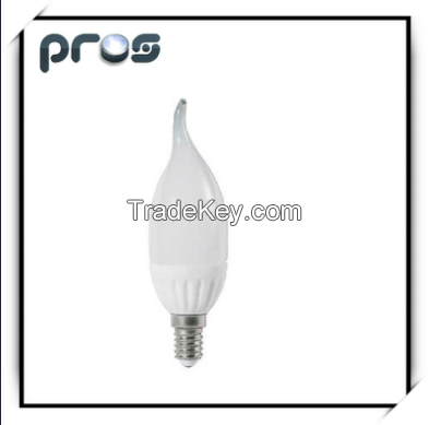 E14 3W Flame Tip LED Candle Light (E14-C37F-S3W-W)