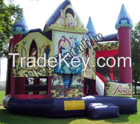 Hot selling commercial inflatable princess bouncy castle for kids