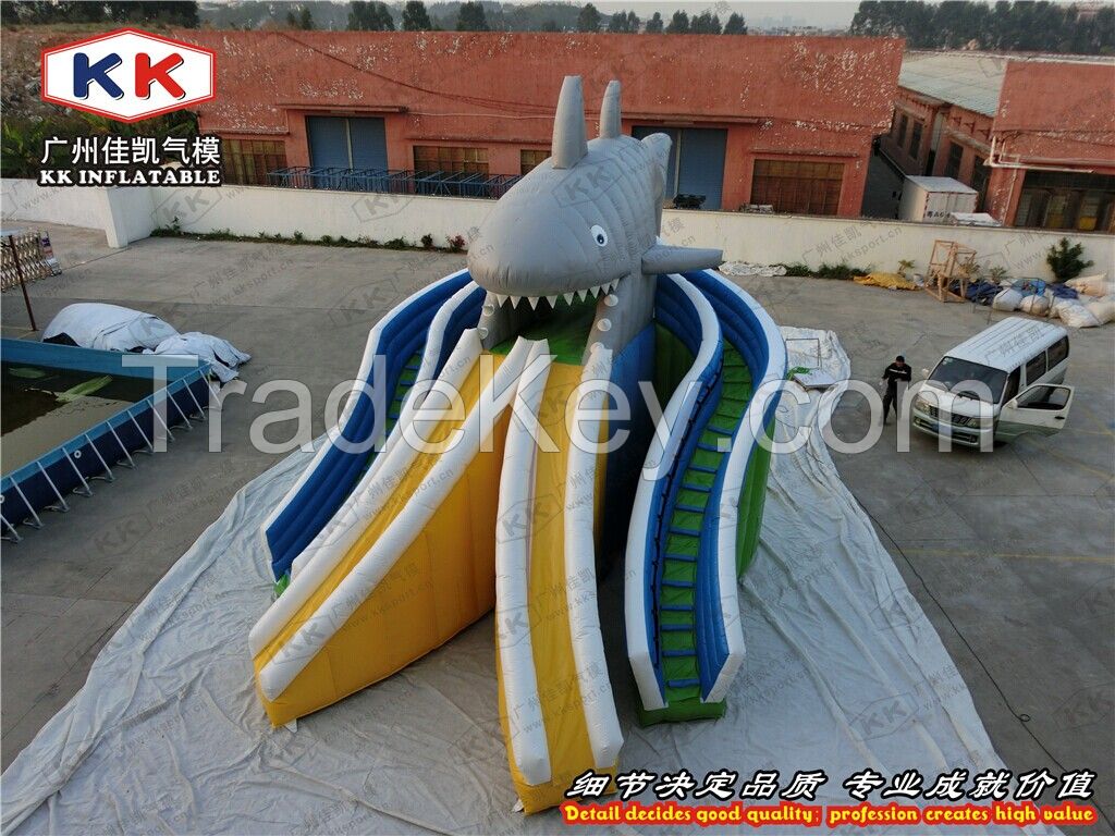Amazing Shark inflatable Slide game factory supply