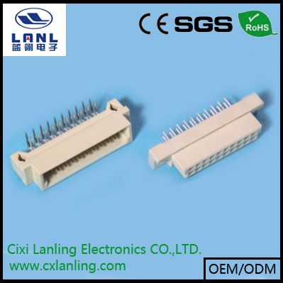 2.54mm DIN connector 3 rows straight and right angle type