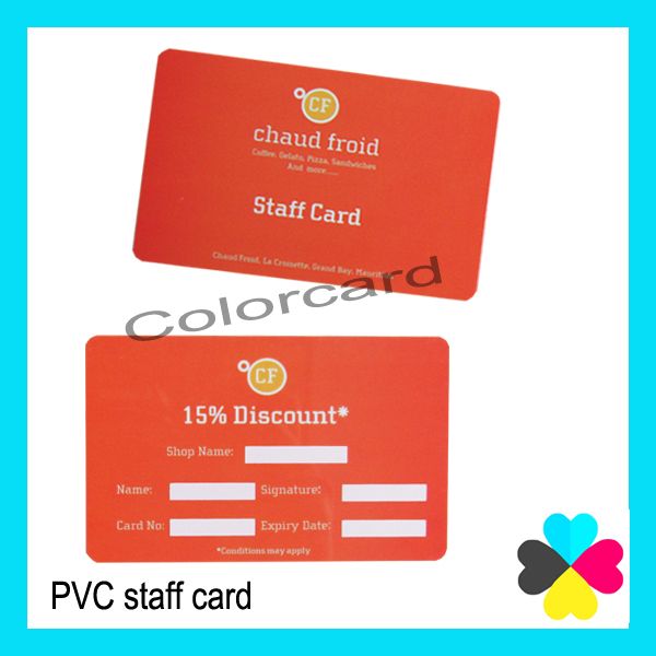 high quality best price plastic staff card
