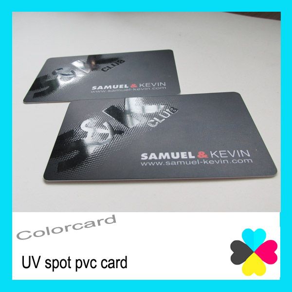 beautiful look uv spot surface pvc card