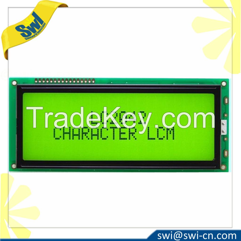 20x4 Lines Character LCD Module with Yellow Green Backlight