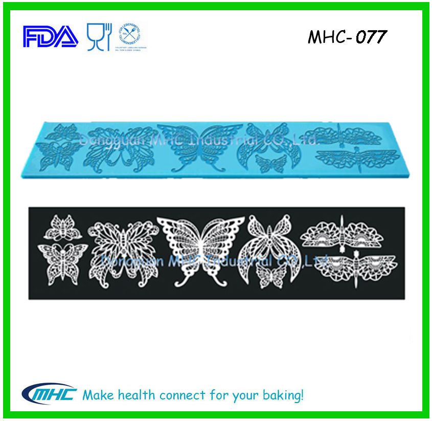 Fresh new arrivals ! Butterfly & dragonfly silicone lace mat,silicone lace mold cake decoration
