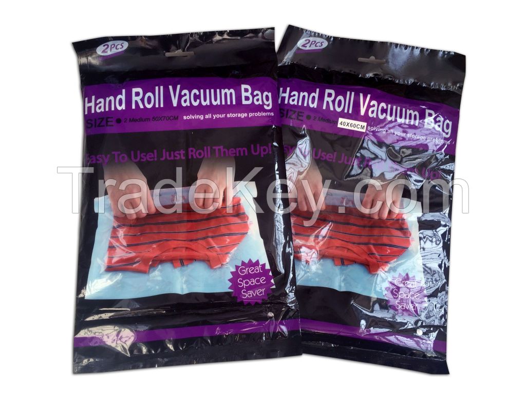 plastic hand roll vacuum storage bag