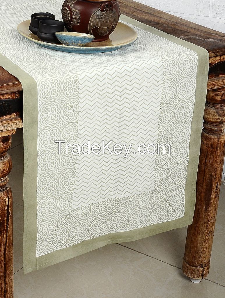 MYYRA Table Runner Hand Block Printed