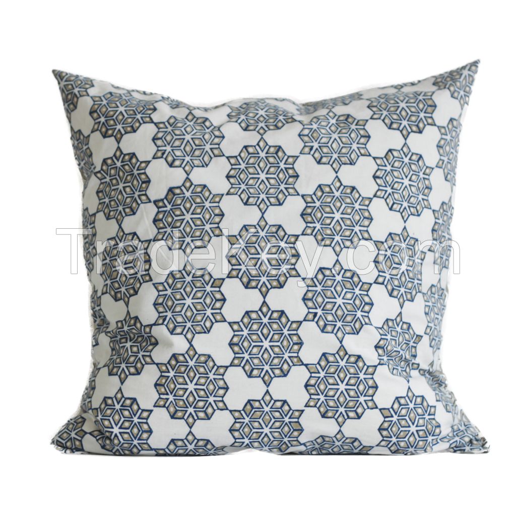 Cushion Cover Hand Block Printed Cotton