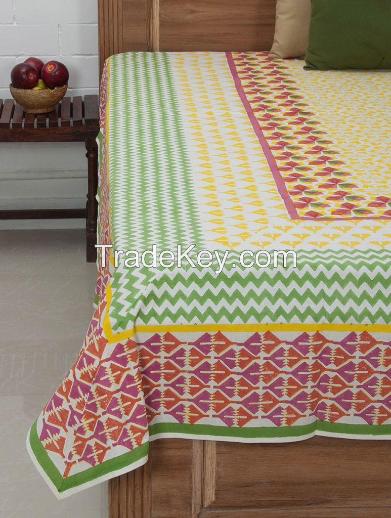 MYYRA Bed Cover Hand Block Printed