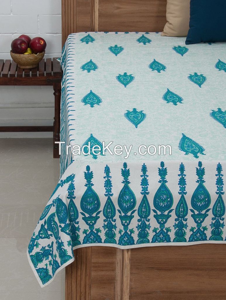 MYYRA Bed Cover Hand Block Printed