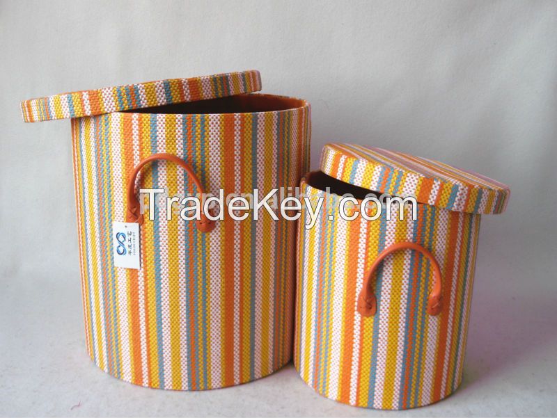 Paper straw laundry basket