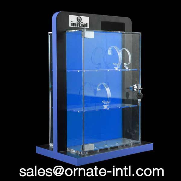 Hotsale bespoke acrylic wooden watch display case, watch cabinet.