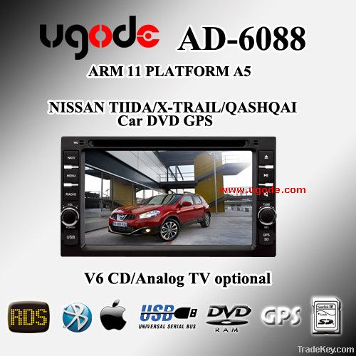 ugode New ARM 11 A5 Nissan Tiida X-Trail Qashqaiï¿½ DVD GPS Navigation P