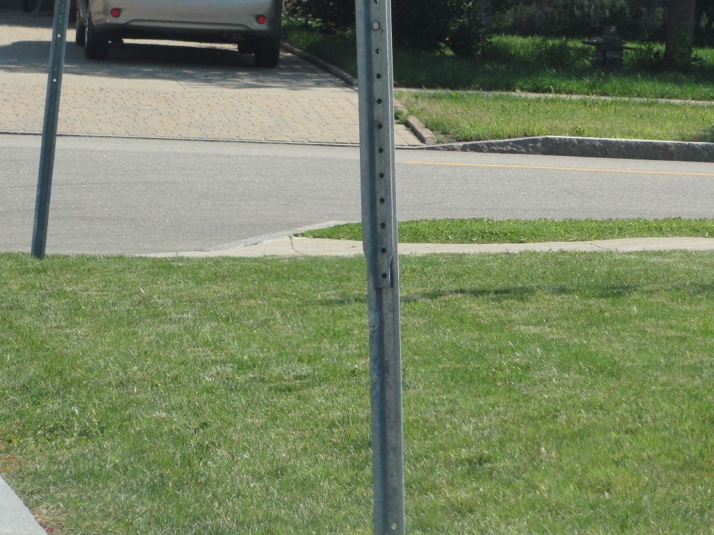 12 ft steel galvanized square sign post