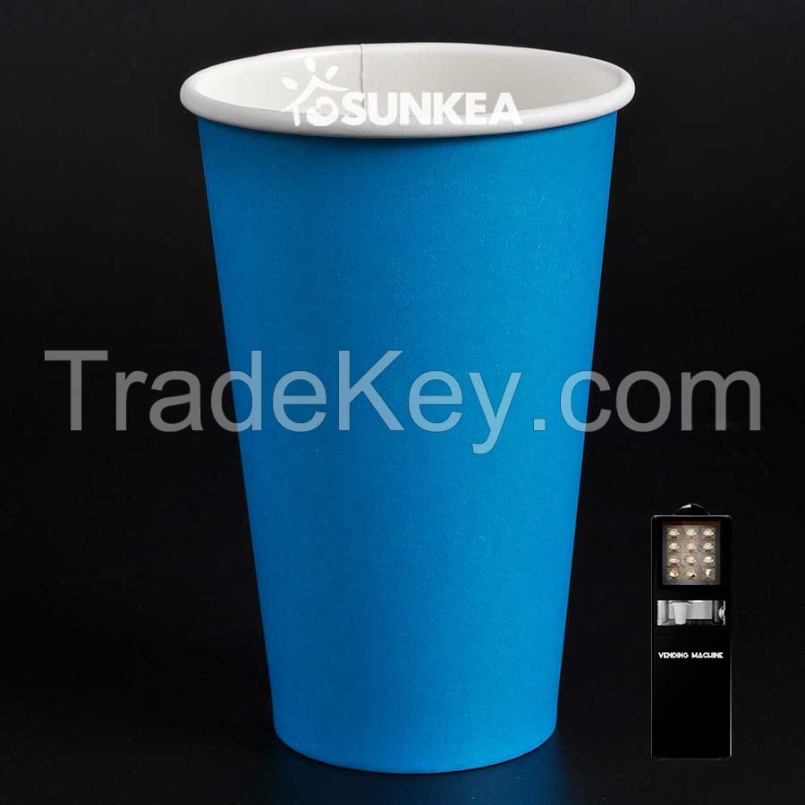 Sunkea paper vending cups for commercial coffee machine