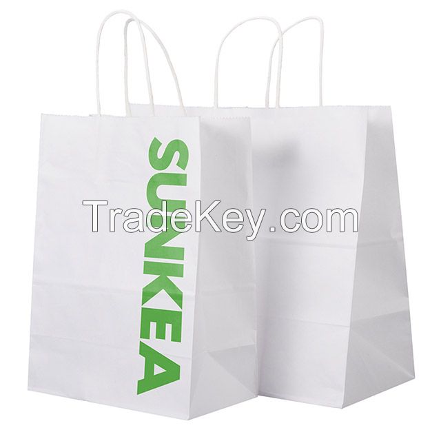 White Paper Bag With Handle