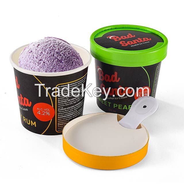 Custom logo paper ice cream cup