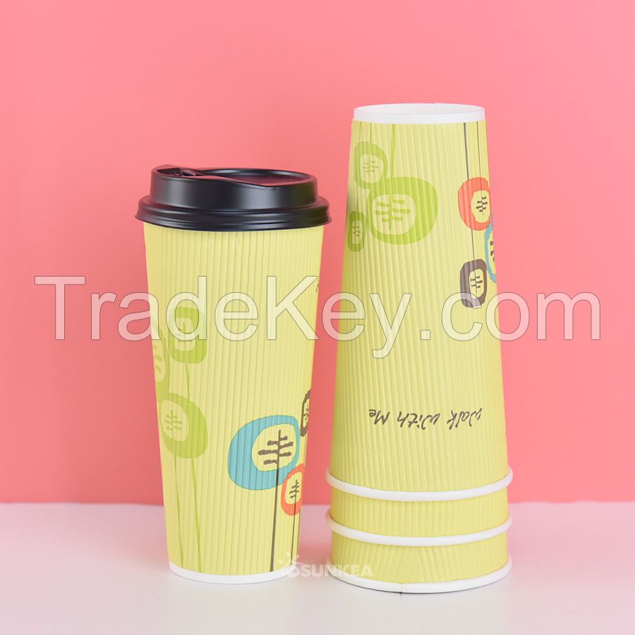 Ripple wall paper coffee cup