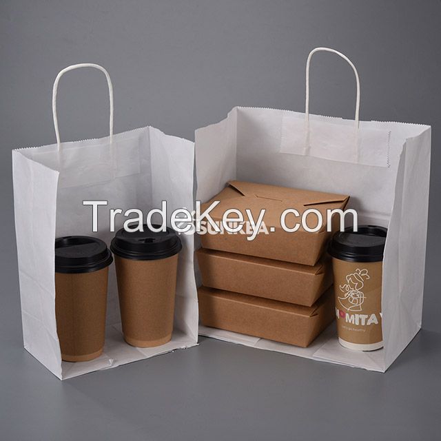 White Paper Bag with Handle