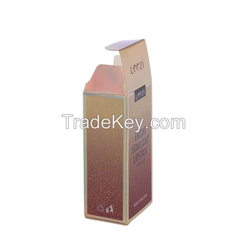 Mirror Board Paper Packaging Boxes For Lipstick Packing With Glitter Finish