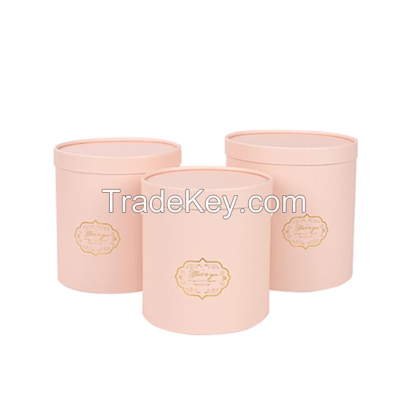 Multiple Color Options Mirror Finish Paper Cardboard Cylinder Flower And Balloons Boxes