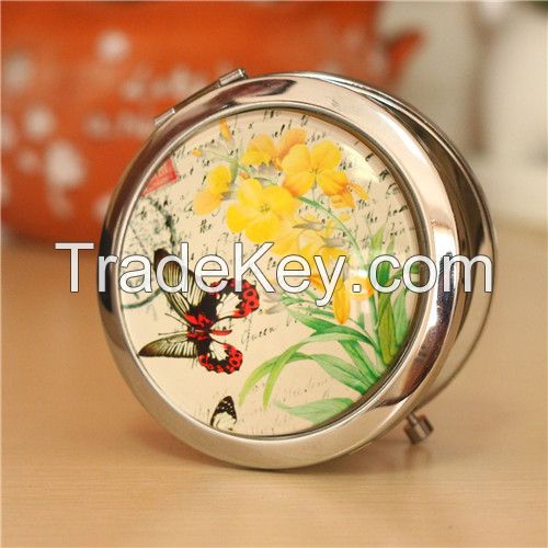 Birthday gifts crystal compact mirror pokcet mirror for souvenir