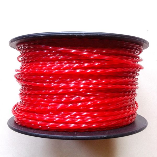 Heave duty sharp quiet red spiral twist shape 100% nylon garden string
