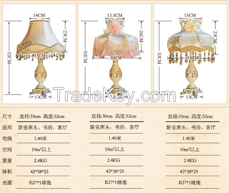 Fashion contracted Europe type resin lamp