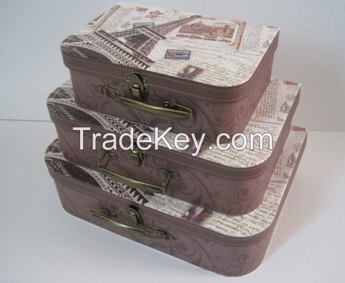 customized handle suitcase box,paperboard pringting box,accept customized