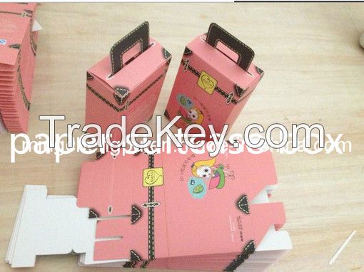 customized handle suitcase box,paperboard pringting box,accept customized