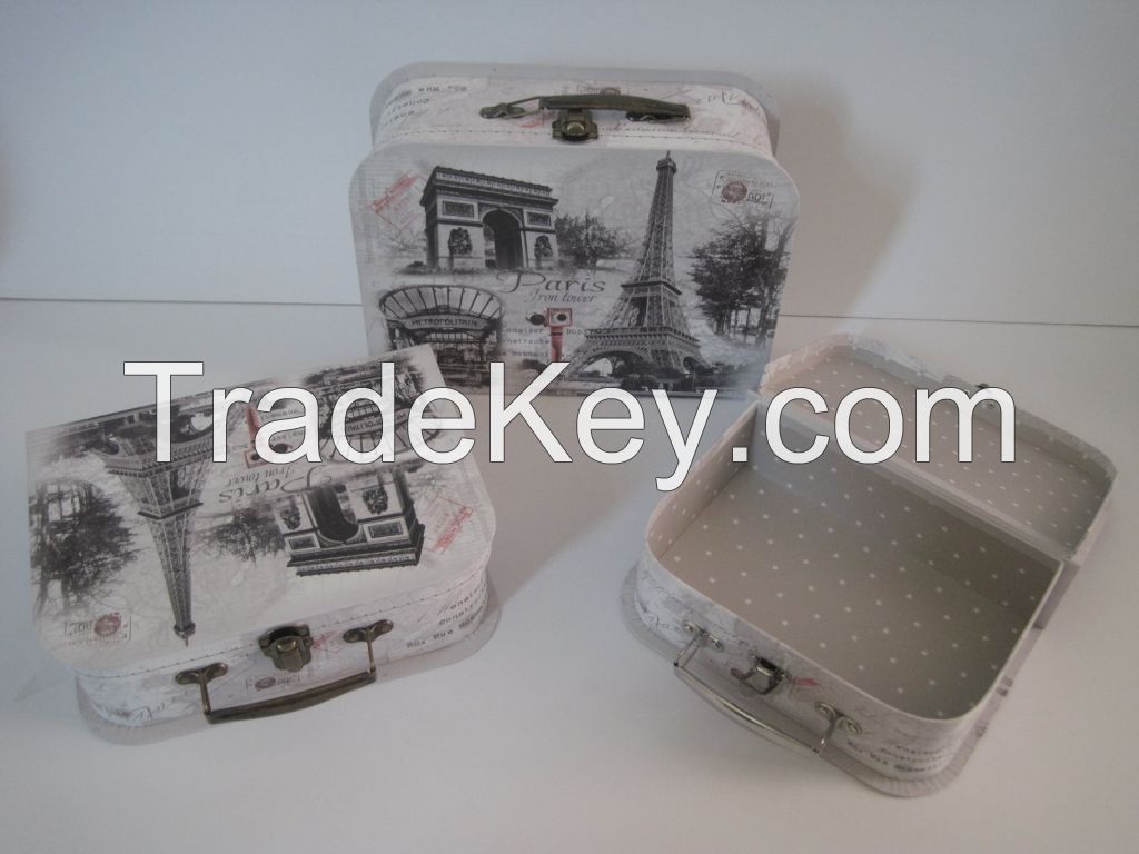 customized handle suitcase box,paperboard pringting box,accept customized