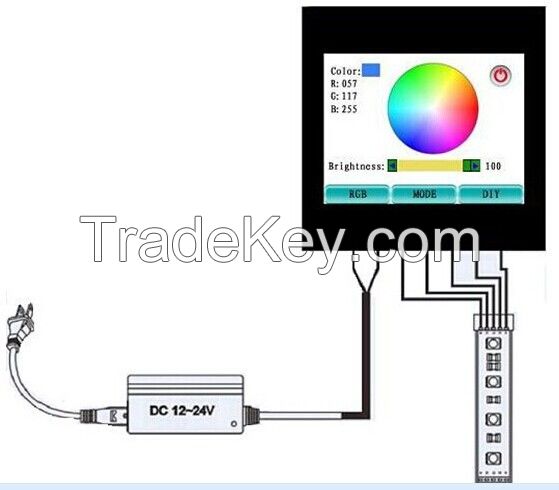 LED RGB Touch screen controller with DIY function