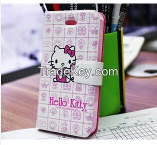 hello kitty leather wallet case for iphone 5   Mobile Phone cases