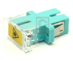 SC SX OM3 Fiber Adapter With Transparent Shutter Without Flange