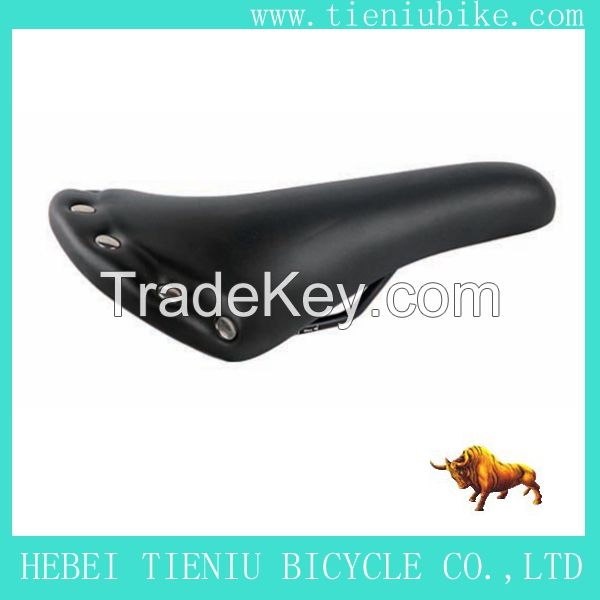 leather bicycle saddle